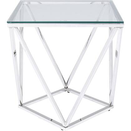 Bijzettafel Cristallo 50x50cm Kare Design Zilver