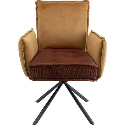 Kare Design Chelsea Stoel met armleuningen Bruin