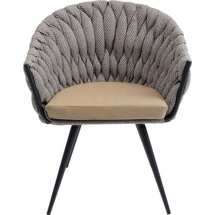 Kare Design Knot Stoel met armleuningen Bruin