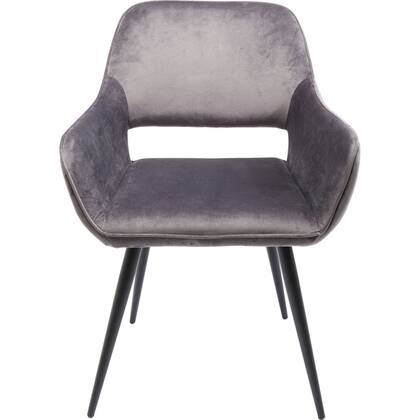 Kare Design San Francisco Stoel met armleuningen fluweel Grijs