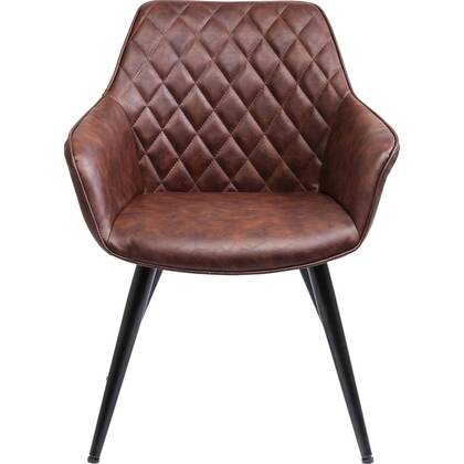Kare Design Harry Stoel met armleuningen Bruin