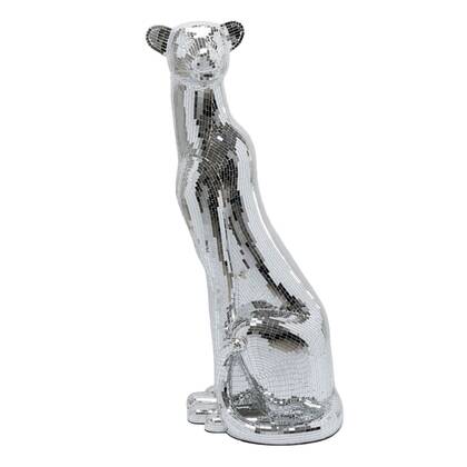 Decoratie Mosaic Welcome Panther Right XL Kare Design Zilver
