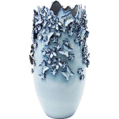 Vaas Vlinders licht 50cm Kare Design Blauw