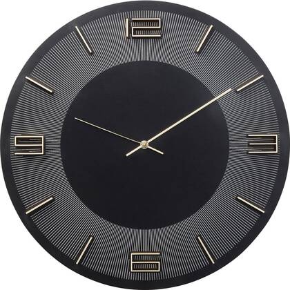 Wandklok Leonardo Zwart|Gouden Kare Design