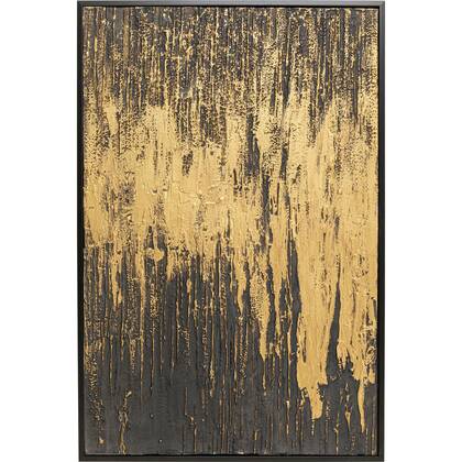 Kare Design Abstract Schilderij 80x120cm Zwart