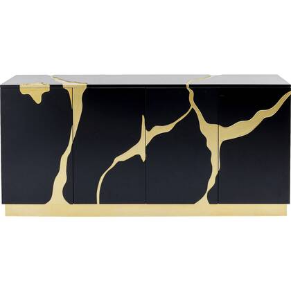 Kare Design Cracked Dressoir Zwart