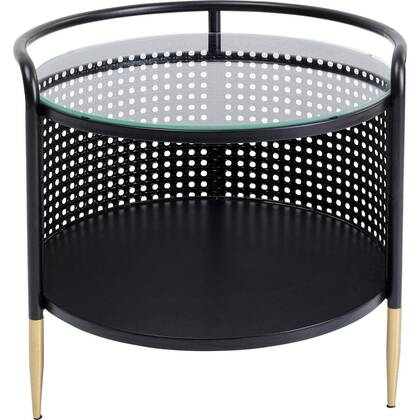 Bijzettafel Fence Ø45cm Kare Design Zwart