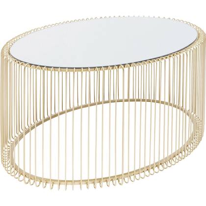 Kare Design Wire Salontafel uno 60x90cm Goud