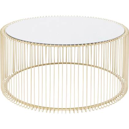 Kare Design Wire Salontafel uno 80cm Goud