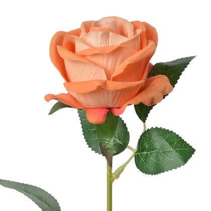 Clayre & Eef Kunstbloem Roos 50 cm Oranje Kunststof