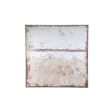 PTMD Asante Natural Canvas Paint Wallpanel Square Frame Multicolor