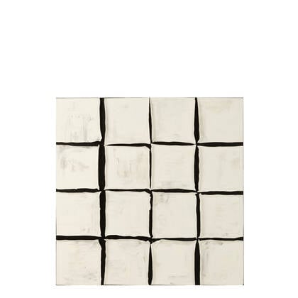 J-Line schilderij Vierkant - canvas - |zwart Wit