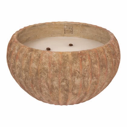 PTMD Yasmeene Brown Cement Outdoor Candle XL Bruin