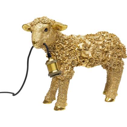Kare Design Tafellamp schapen bloemen Goud