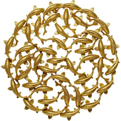 Wanddecoratie karperen koi XL 160cm Kare Design Goud
