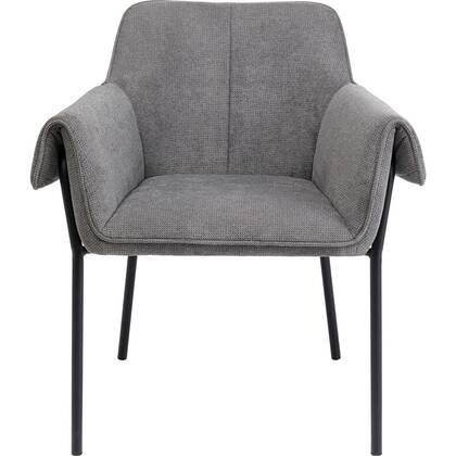 Kare Design Bess Stoel met armleuningen Grijs