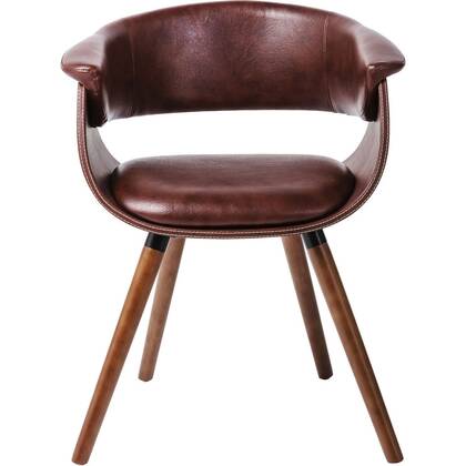 Kare Design Monaco Stoel met armleuningen nougat Bruin