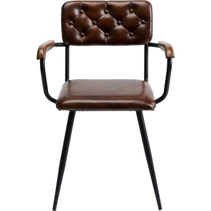 Kare Design Salsa Stoel met armleuningen Bruin