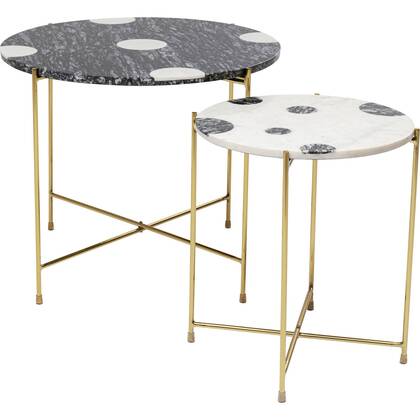 Bijzettafel Amba (2|set) Kare Design Zwart