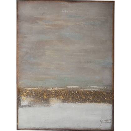 Kare Design Abstract Horizon Schilderij 120x90cm Grijs