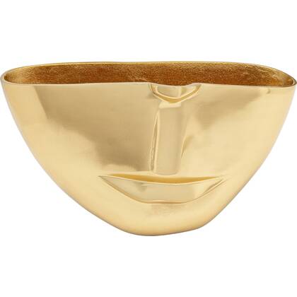 Vaas half gezicht 38cm Kare Design Goud