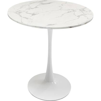 Kare Design Schickeria Eettafel marmerprint 80cm Wit