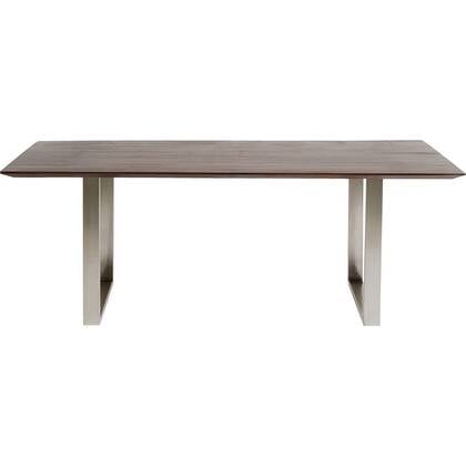 Kare Eettafel Symphony Donker Chroom 180x90cm Messing