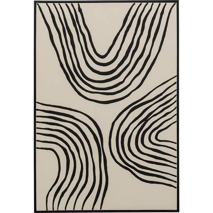 Kare Design Artistic Bow Schilderij 73x113cm Zwart