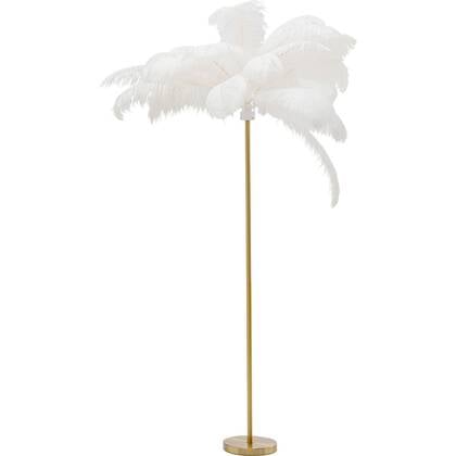 Kare Design Vloerlamp 165cm veren Wit