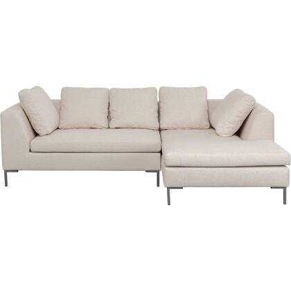 Hoekbank Gianna 250cm rechts creme Kare Design Beige