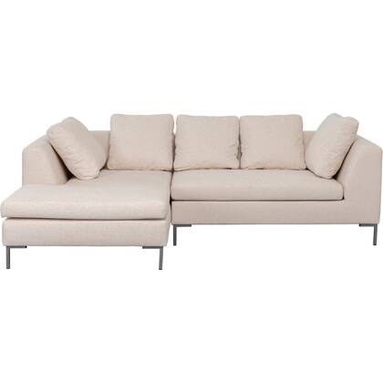 Hoekbank Gianna 250cm links creme Kare Design Beige
