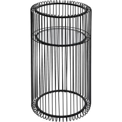 Bijzettafel Wire 70cm Kare Design Zwart