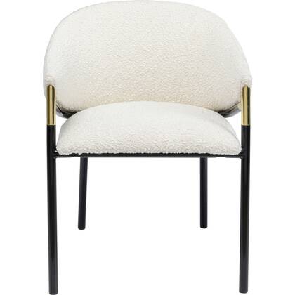 Kare Design Boulevard Stoel met armleuningen boucle creme Beige