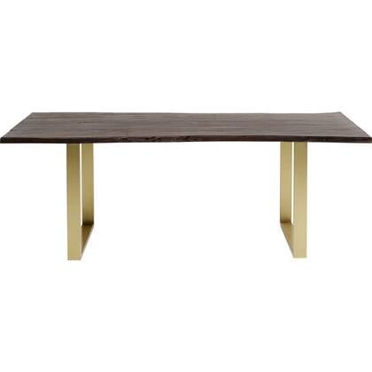 Kare Design Harmony Eettafel walnoot goud 160x80cm Messing