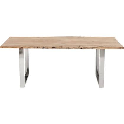 Kare Design Harmony Eettafel acacia chroom 180x90cm Messing