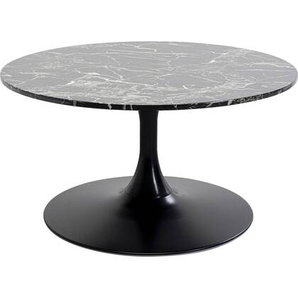 Kare Design Schickeria Salontafel 80cm marmerprint Zwart