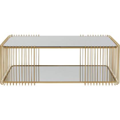 Kare Design Wire Salontafel double 120x60cm Goud