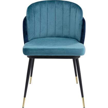 Kare Design Hojas Stoel fluweel Blauw