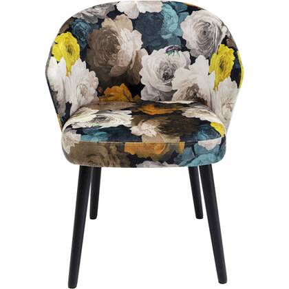 Kare Design Pioenen Stoel met armleuningen geel Multicolor
