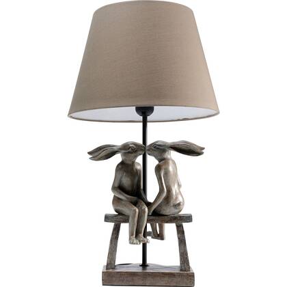 Kare Design Tafellamp konijnenpaar Bruin