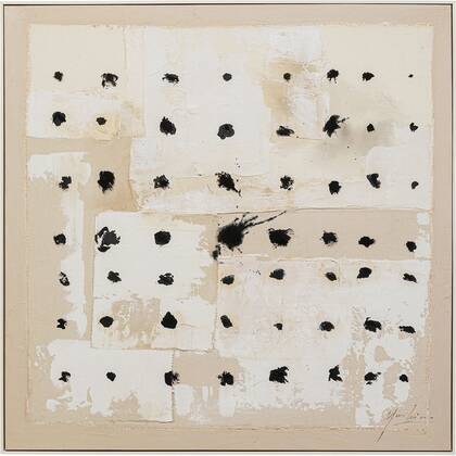 Kare Design Creative Dots Schilderij 120x120cm Beige