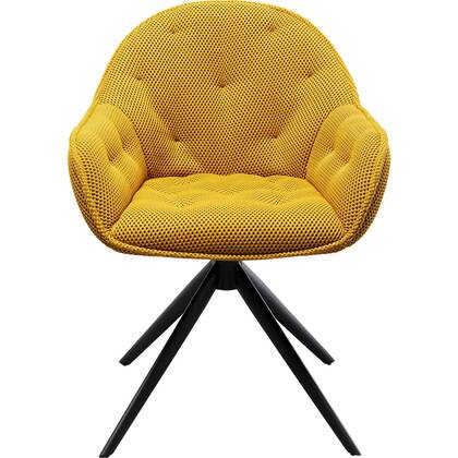 Kare Design Carlito Mesh draaistoel - Geel