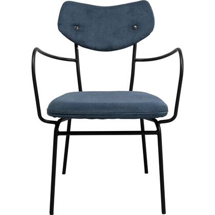 Kare Design Viola Stoel met armleuningen Blauw