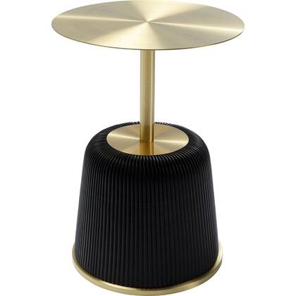 Bijzettafel Endless Vegas zwart en Ø40cm Kare Design Goud