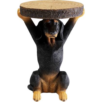 Bijzettafel Animal dashond Kare Design Zwart