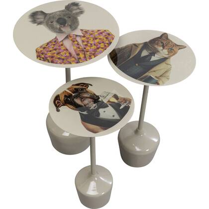 Bijzettafel pak beest (3|Set) Kare Design Multicolor
