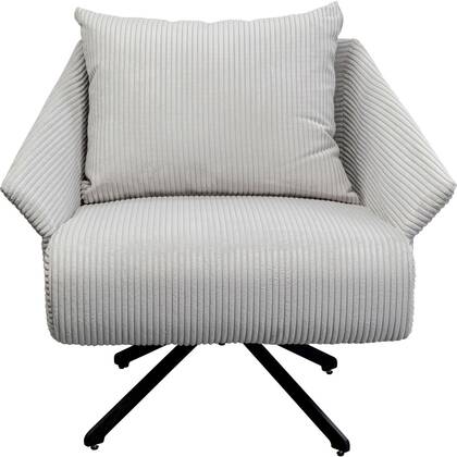 Kare Design Milo Draaifauteuil fluweel beige Grijs