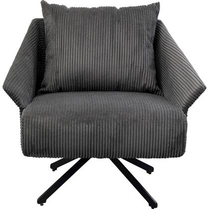 Kare Design Milo Draaifauteuil fluweel Grijs