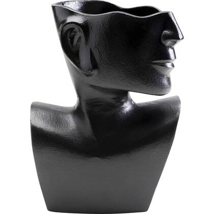 Vaas Rostro zij 27cm Kare Design Zwart