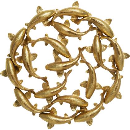 Wanddecoratie karperen koi 102cm Kare Design Goud